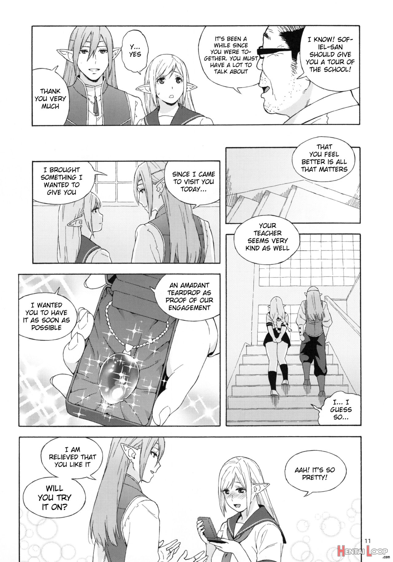 Tenkousei Jk Elf 2 -kegasareta Konyaku No Akashi- page 11