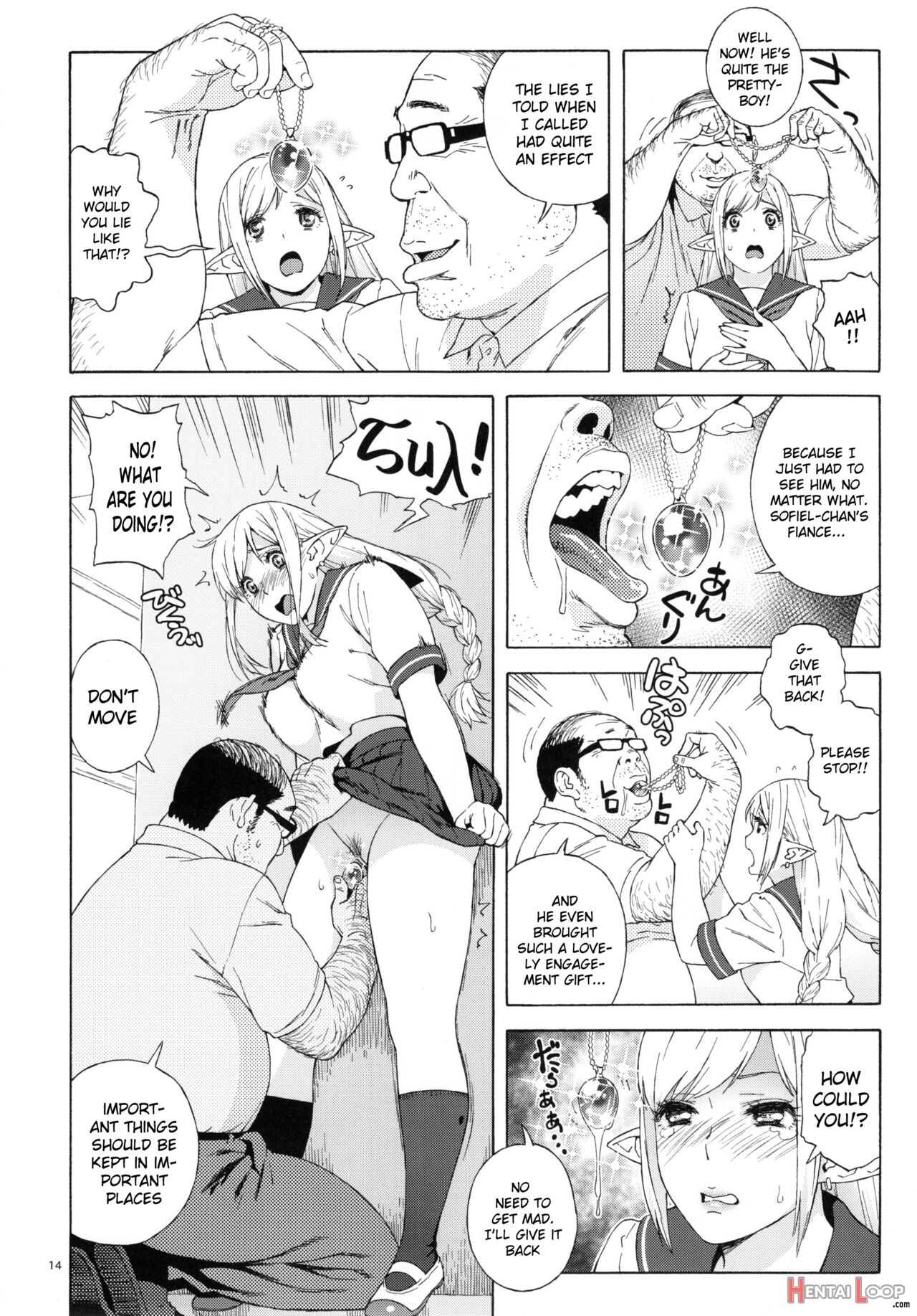 Tenkousei Jk Elf 2 -kegasareta Konyaku No Akashi- page 14