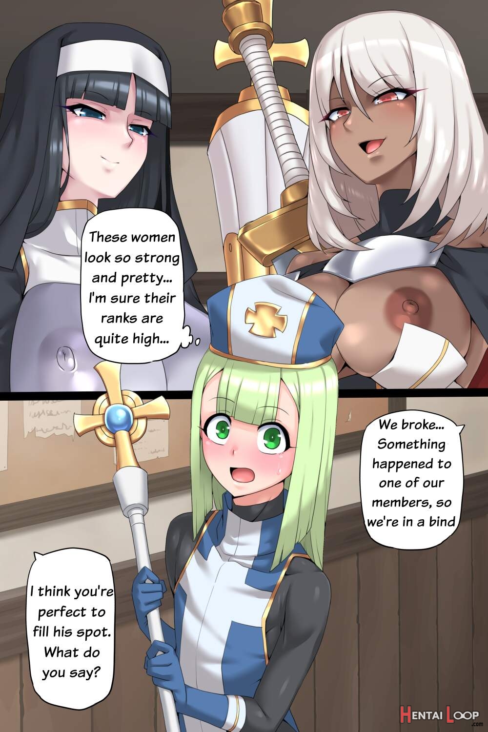 The Femboy Priest And The 2 Heroes page 8