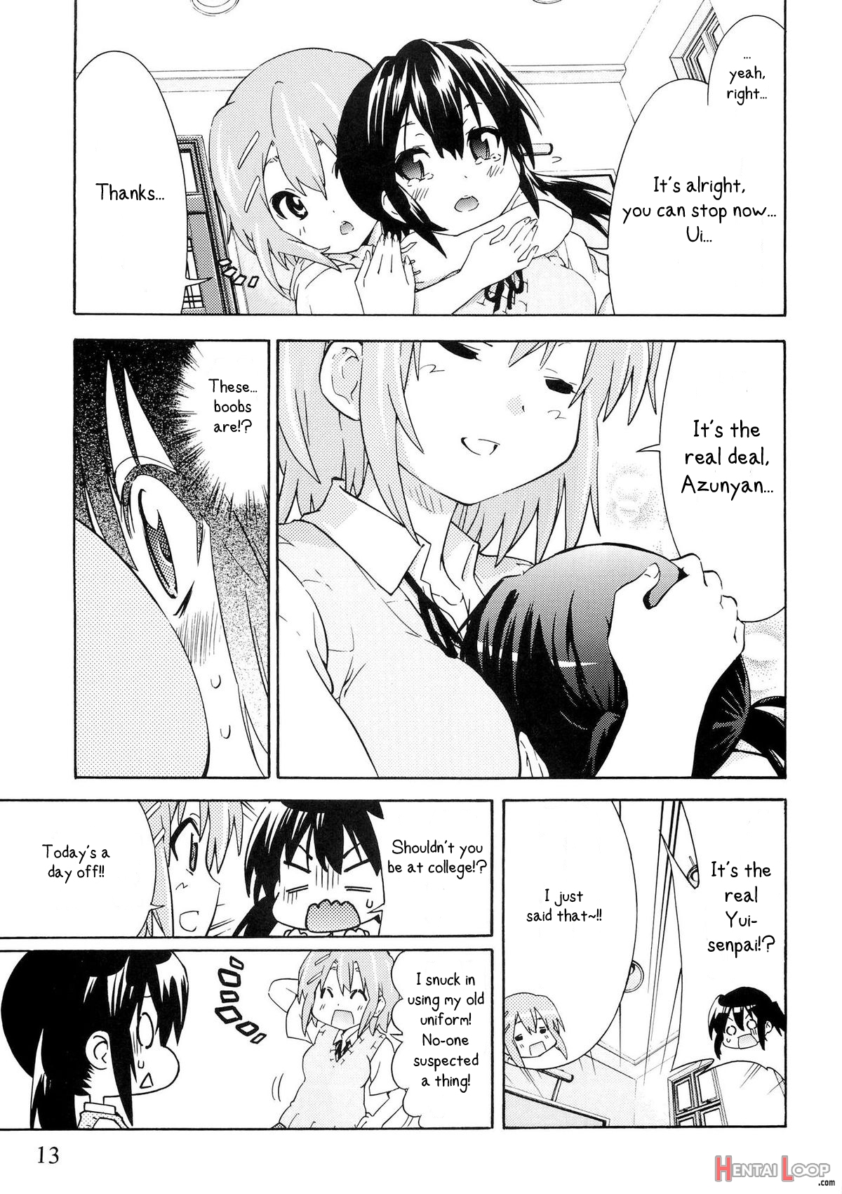 Yuri-on! #1 "mesomeso Azunyan!" page 12