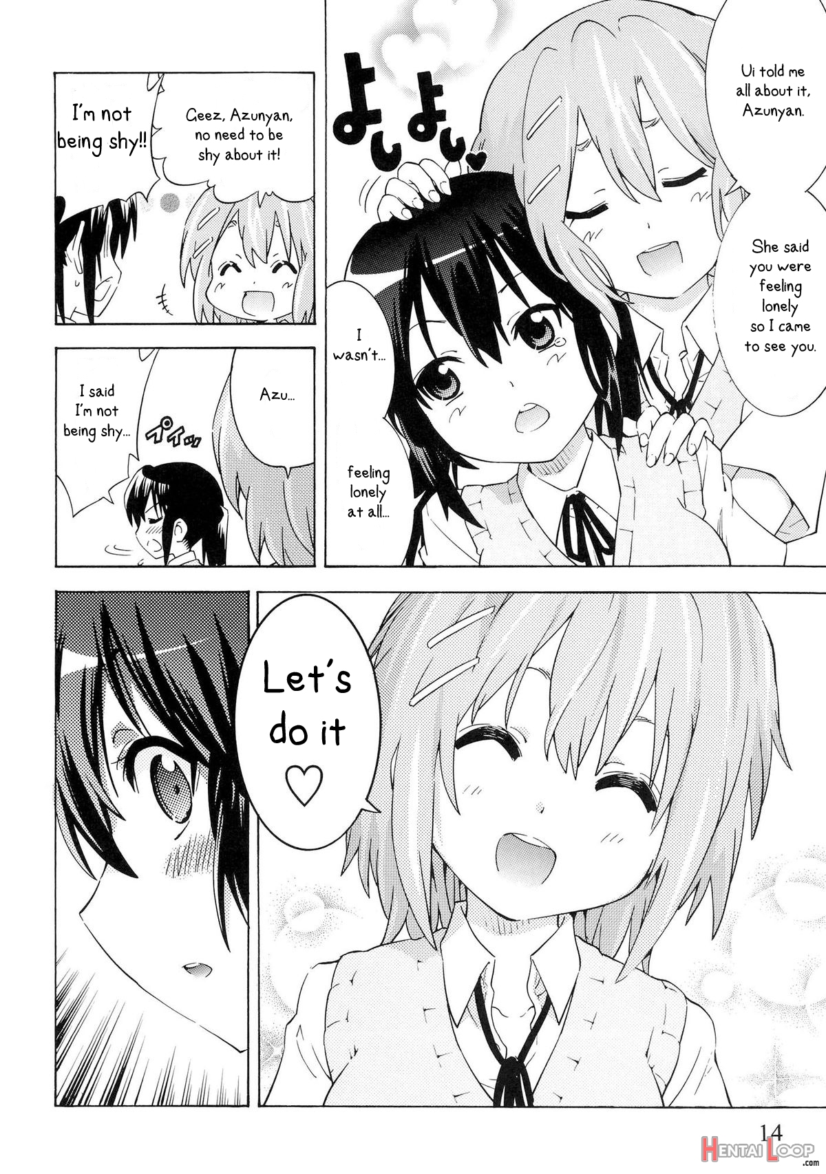 Yuri-on! #1 "mesomeso Azunyan!" page 13