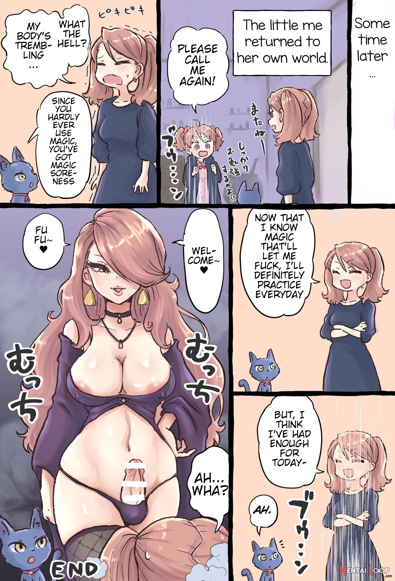 A Story About A Futanari Witch Who Summons Her Past Self With Summoning Magic And Has Sex With Her Smaller Self page 17