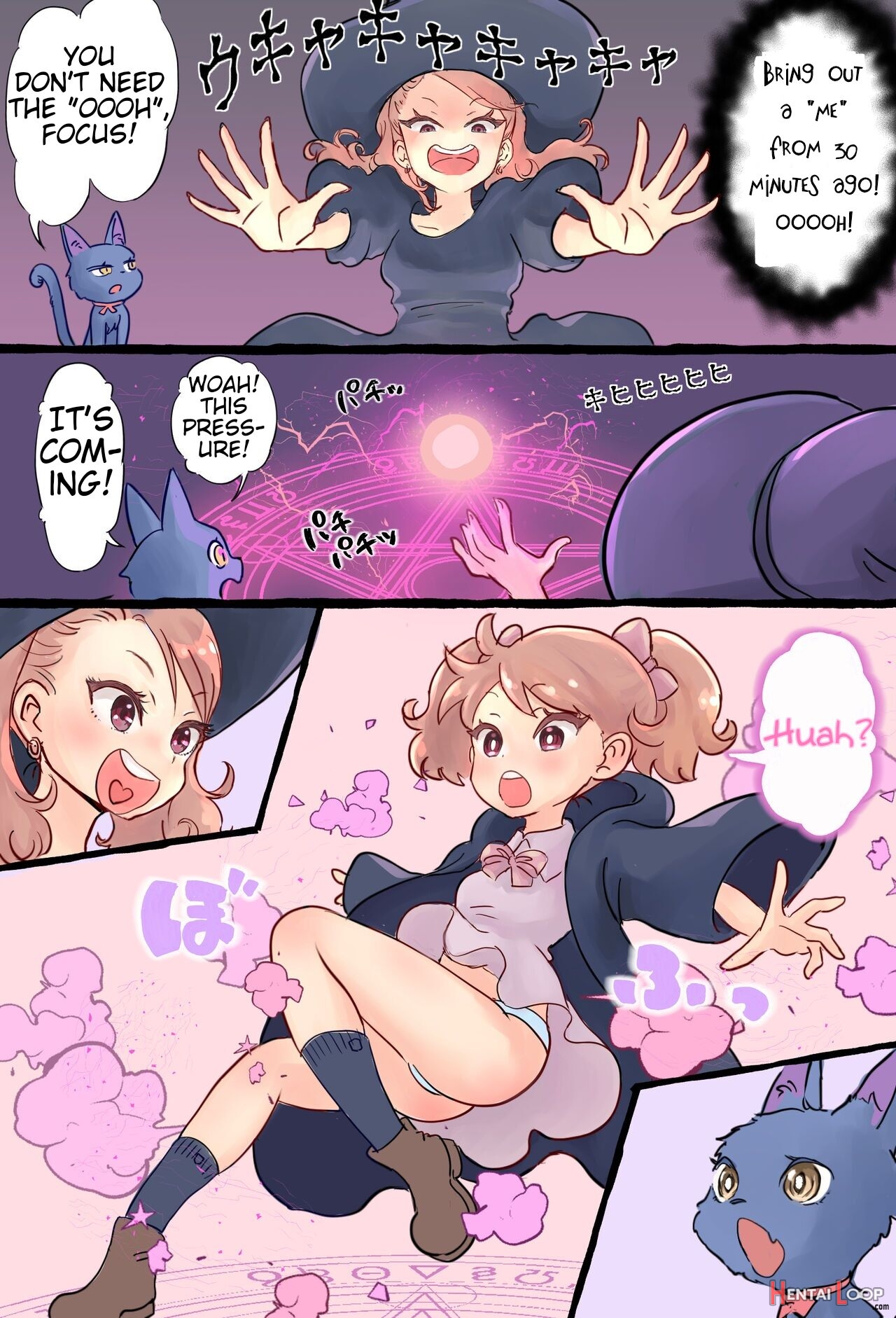 A Story About A Futanari Witch Who Summons Her Past Self With Summoning Magic And Has Sex With Her Smaller Self page 6