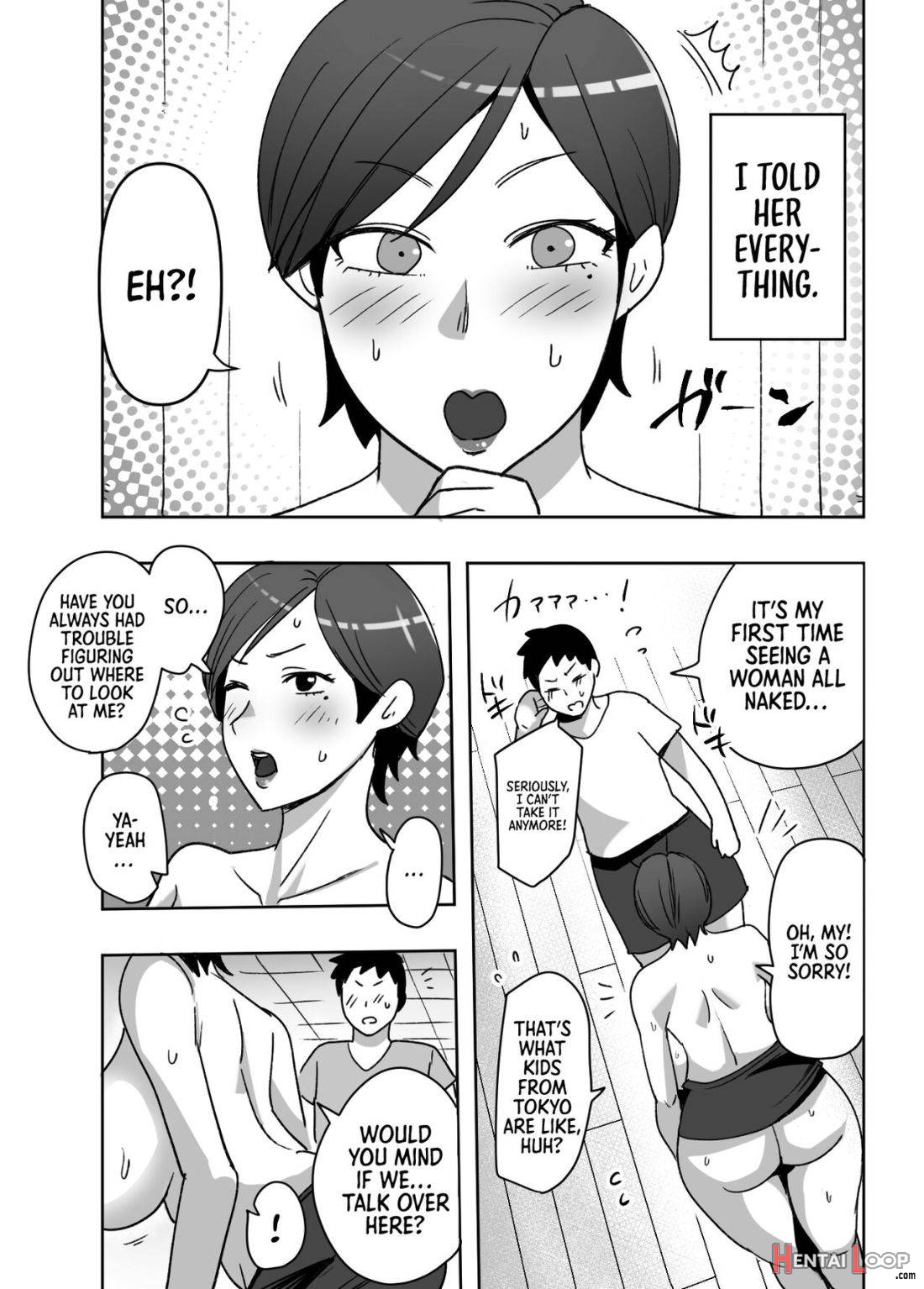 Jibun No Bakunyuu Body Ga Eroito Omottenai Inaka No Obasan Ni Hatsujou Shite Shimatta Boku page 12