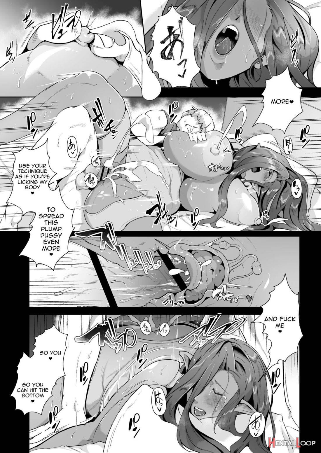 Mucchiri Dekachichi Dark Elf No Obasan To Icha Love Fudeoroshi Seikatsu page 21