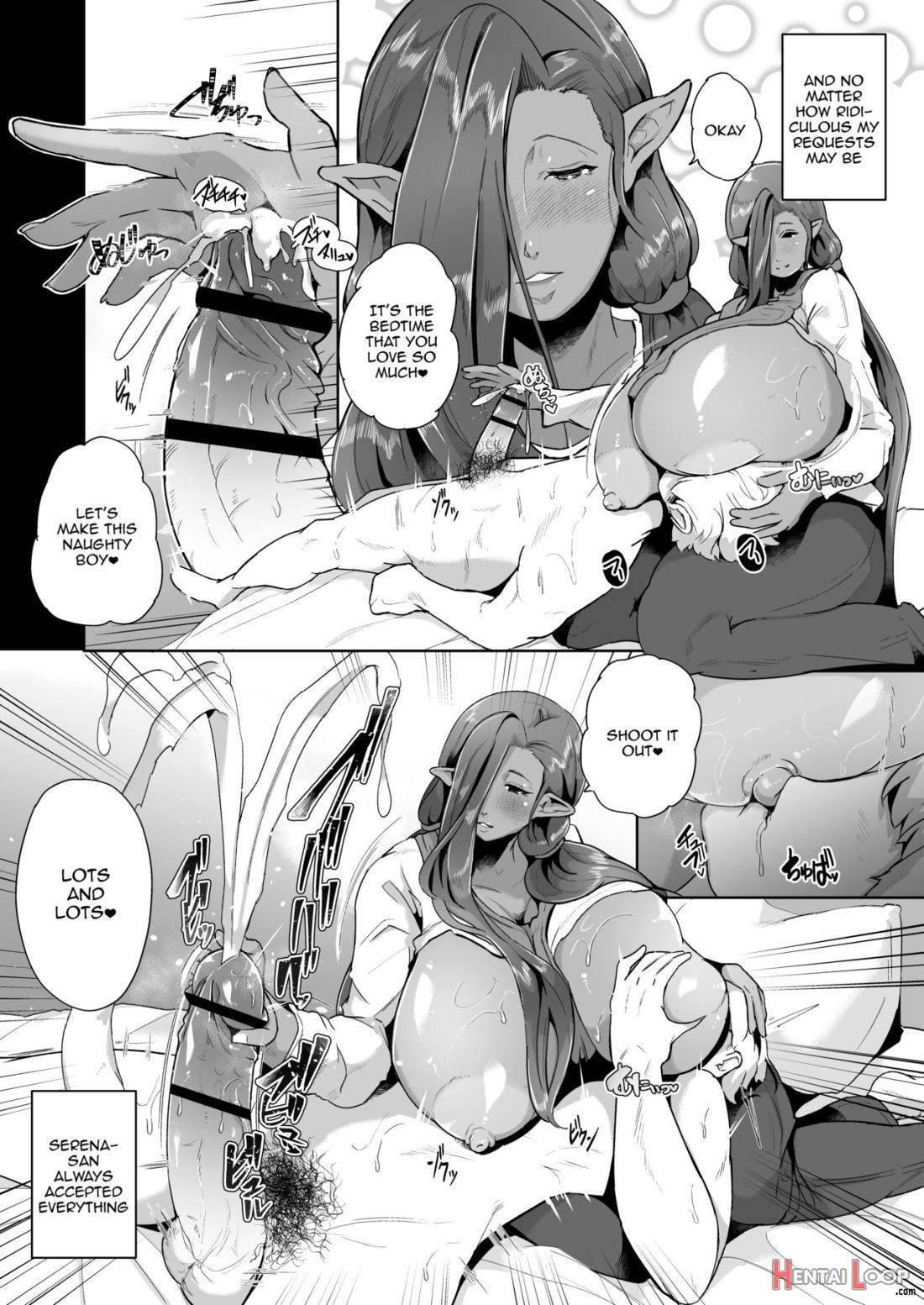 Mucchiri Dekachichi Dark Elf No Obasan To Icha Love Fudeoroshi Seikatsu page 29