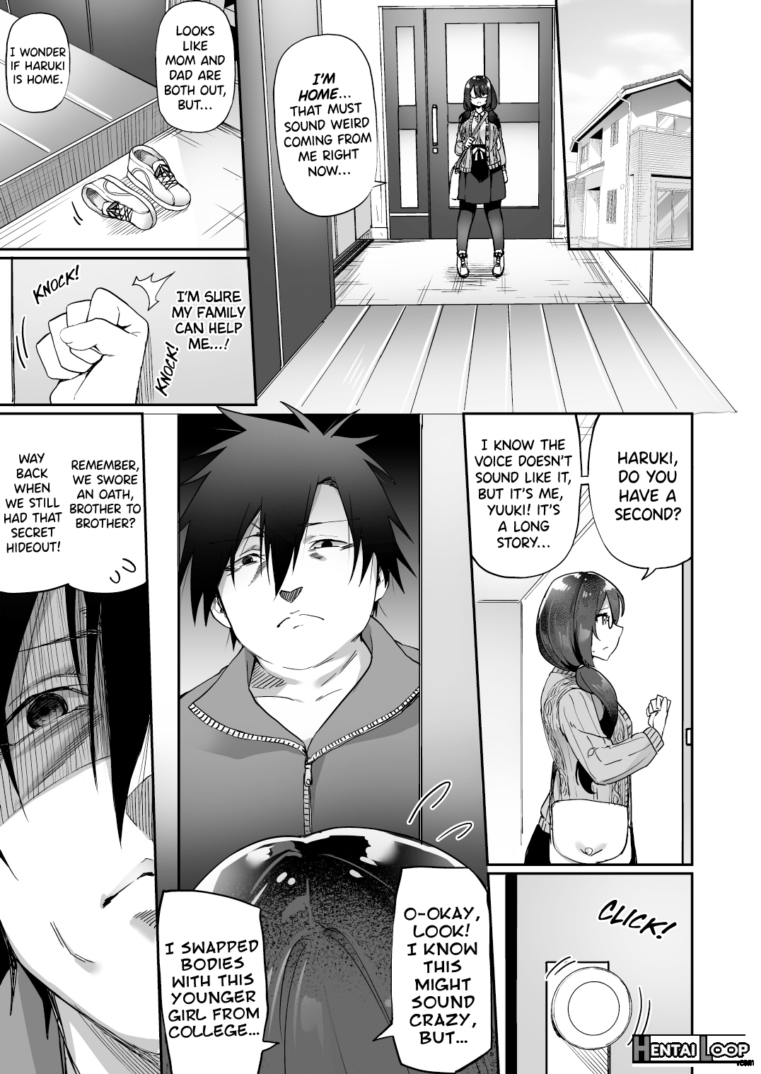 My Voluptuous Yandere Kouhai Who Gets Turned On Just By Hearing My Voice Switched Bodies With Me! page 28