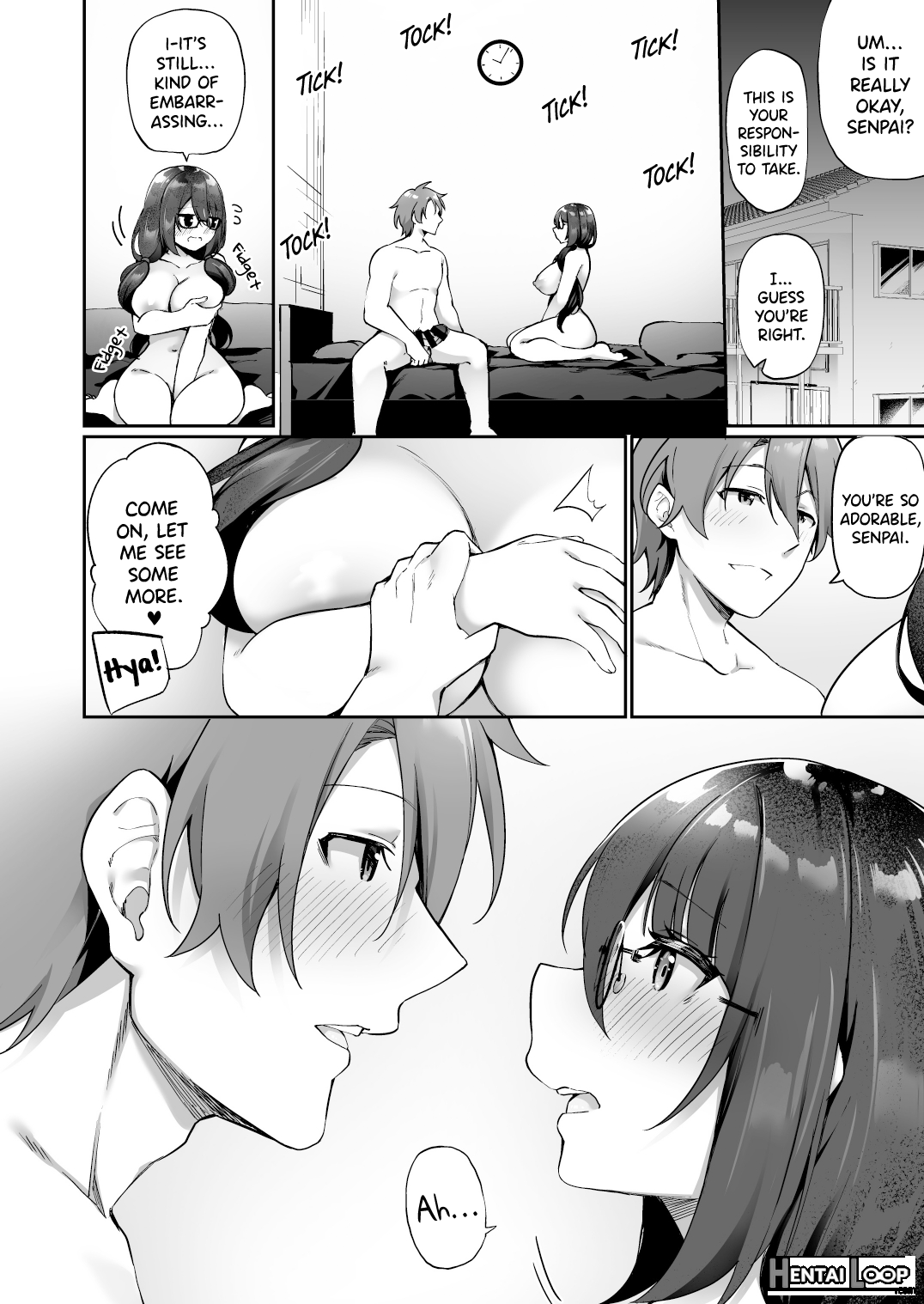 My Voluptuous Yandere Kouhai Who Gets Turned On Just By Hearing My Voice Switched Bodies With Me! page 35