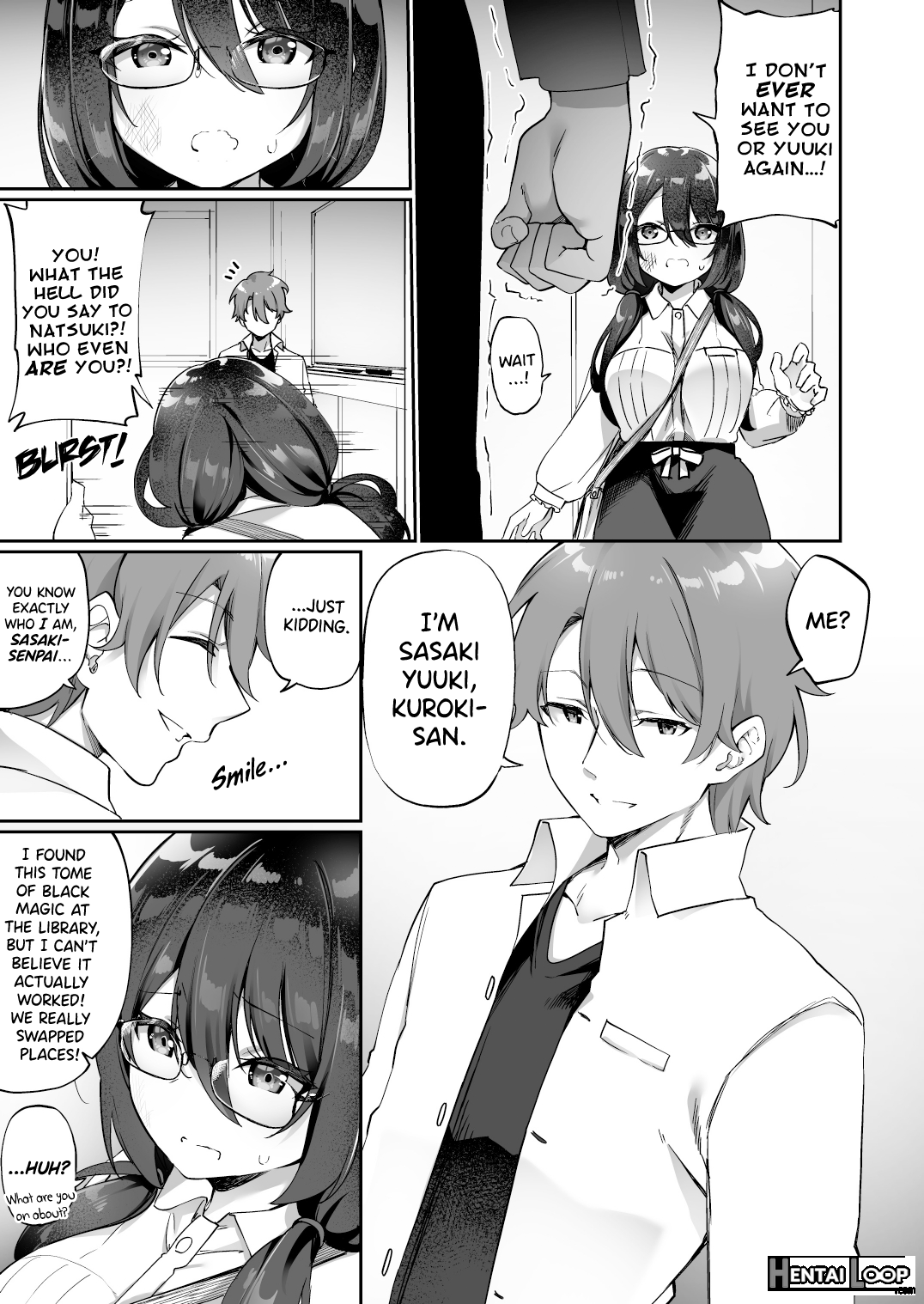 My Voluptuous Yandere Kouhai Who Gets Turned On Just By Hearing My Voice Switched Bodies With Me! page 8