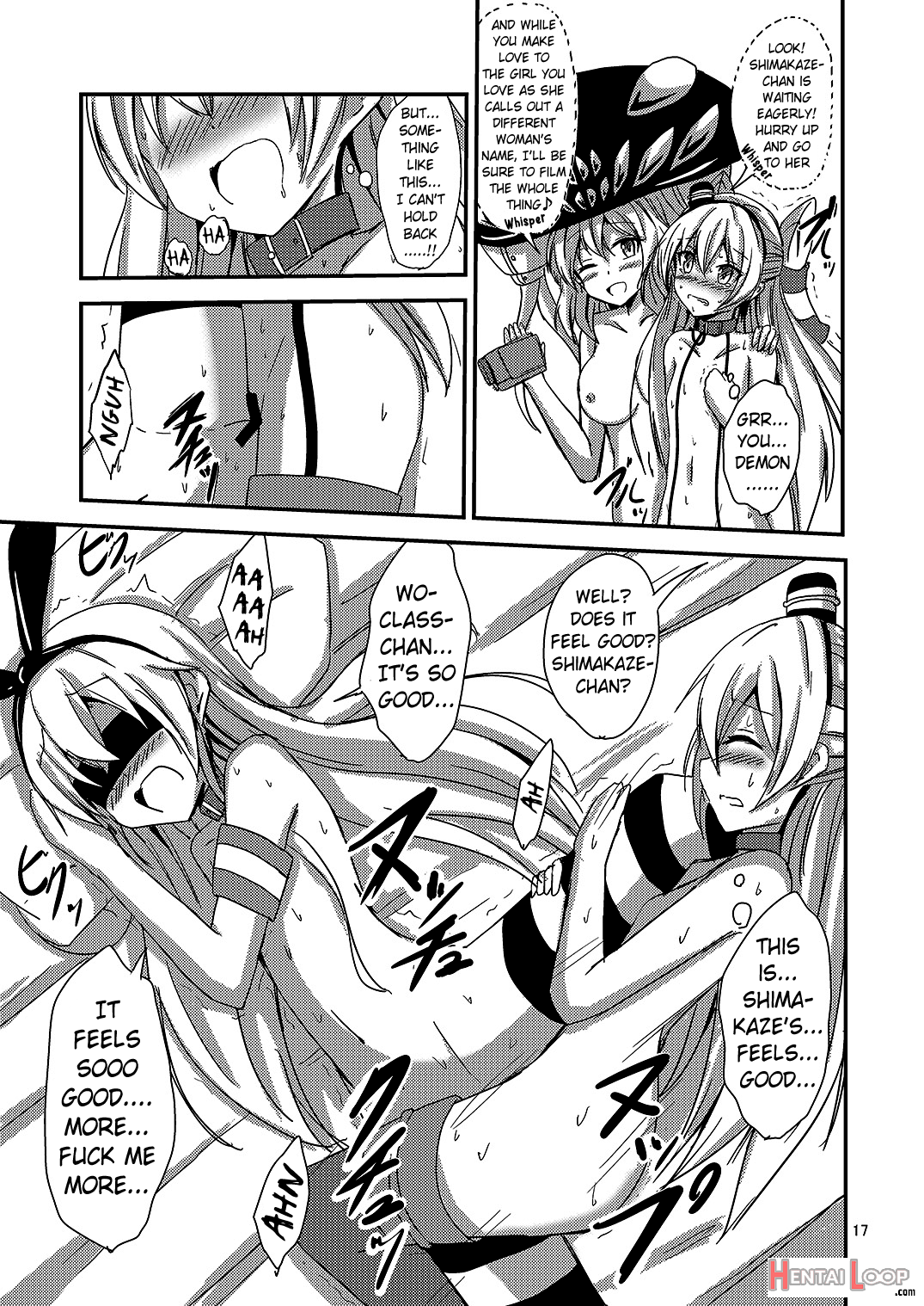 Standard Carrier Wo-class's Amatsukaze Yuri Slave Training ~blindfolded Shimakaze Training~ page 18