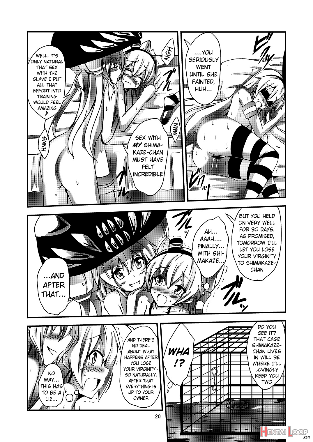 Standard Carrier Wo-class's Amatsukaze Yuri Slave Training ~blindfolded Shimakaze Training~ page 21