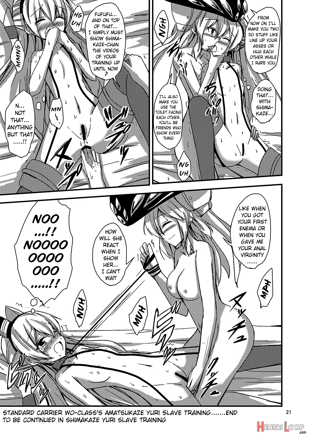 Standard Carrier Wo-class's Amatsukaze Yuri Slave Training ~blindfolded Shimakaze Training~ page 22