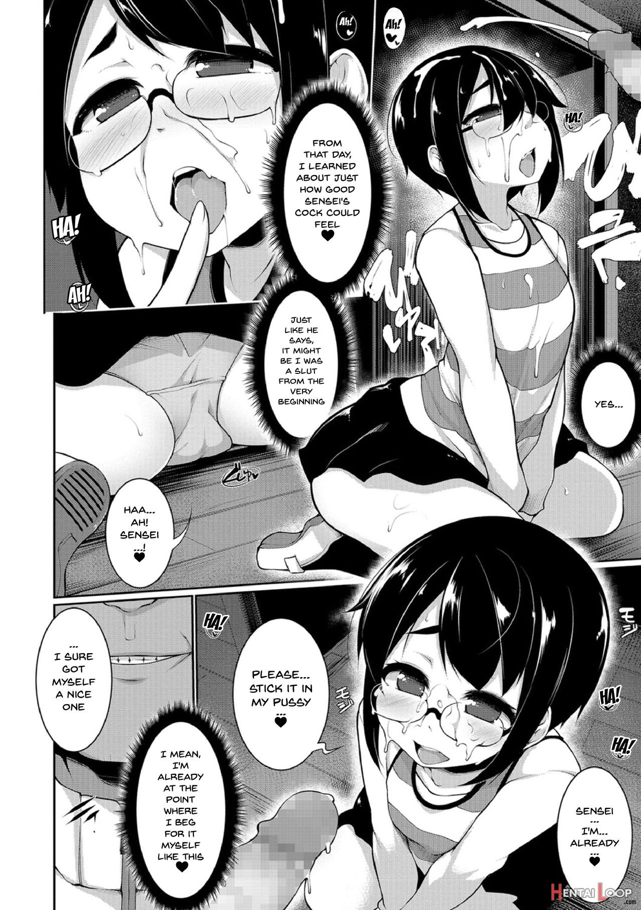 The Loli In Glasses' Training Lesson!! ~force Fucking A Timid Glasses Wearing Loli With My Big Cock~ page 9