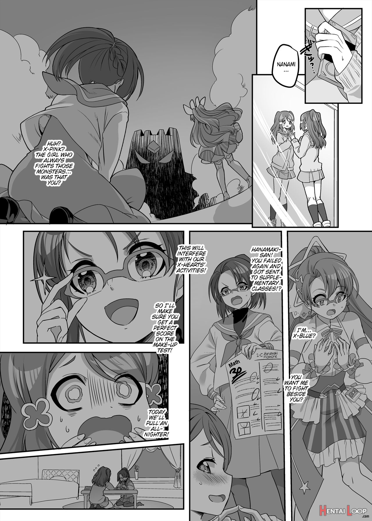 The Smart, Diligent And Flat-chested Blue From The Team Of Morphing Heroines page 38