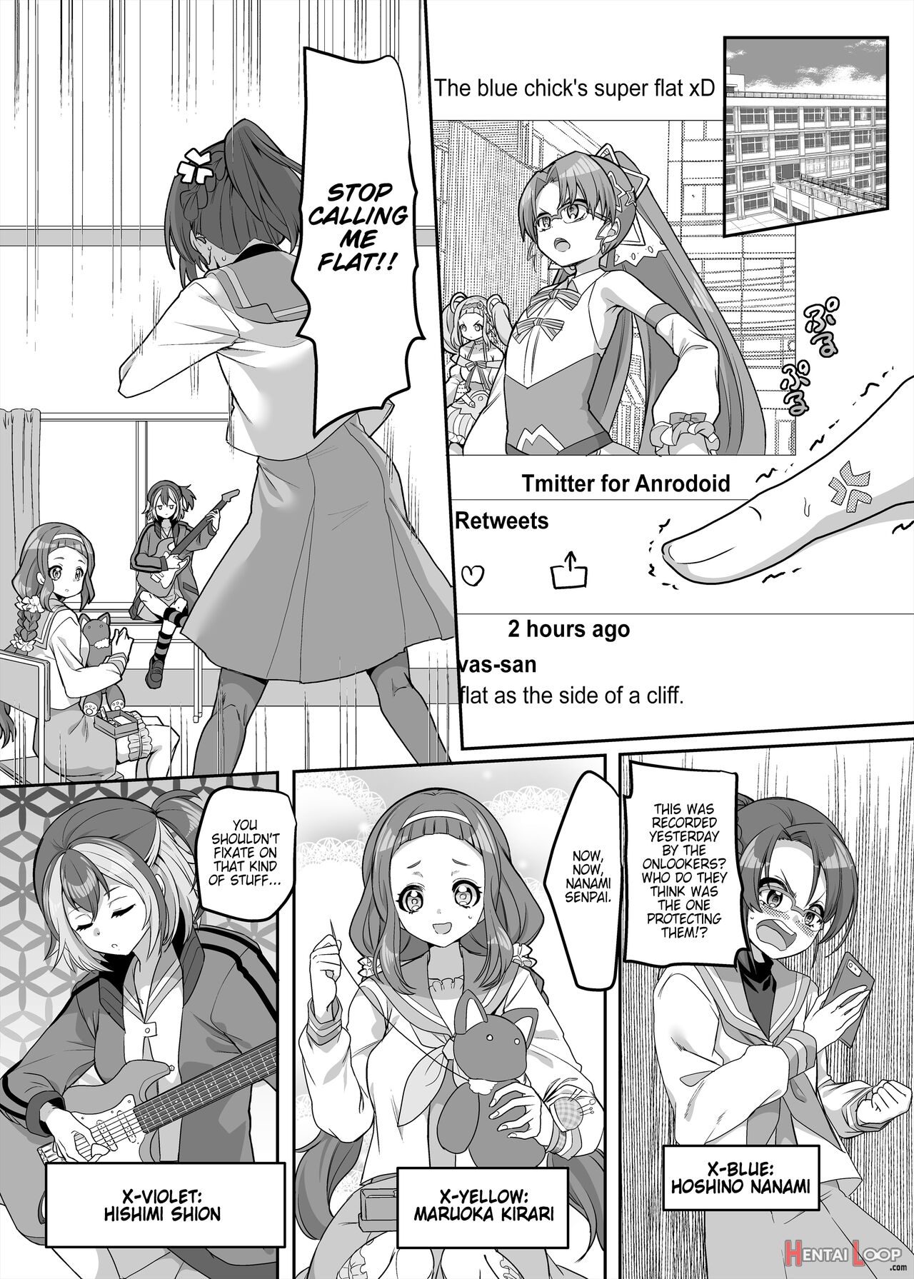 The Smart, Diligent And Flat-chested Blue From The Team Of Morphing Heroines page 4