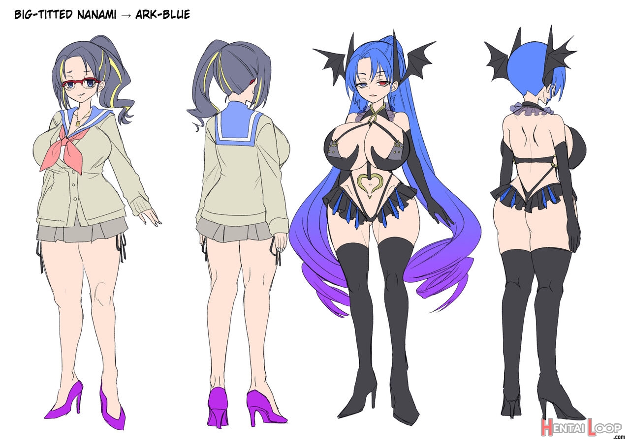 The Smart, Diligent And Flat-chested Blue From The Team Of Morphing Heroines page 63