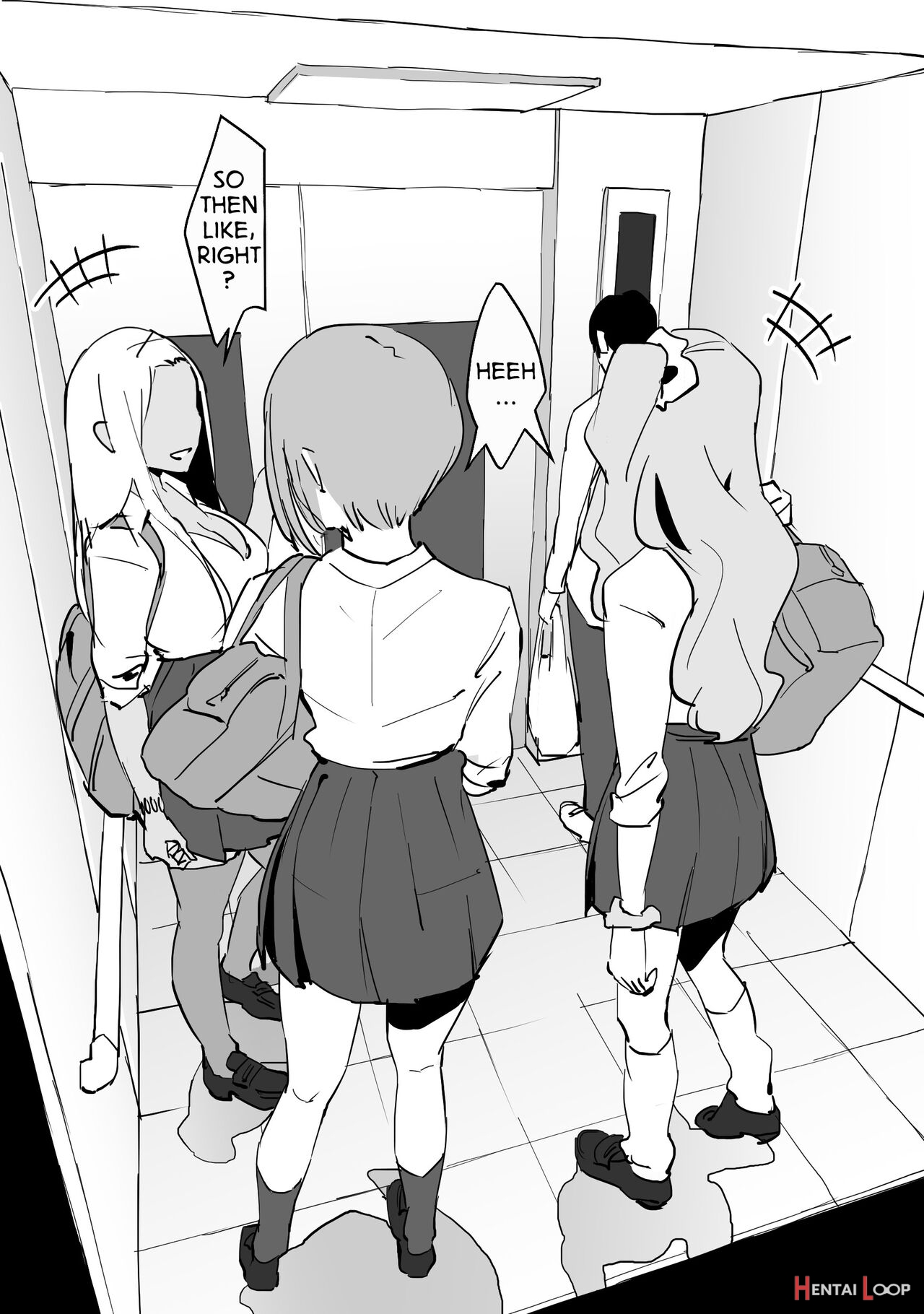 Trapped In An Elevator With A Bunch Of Gals page 3