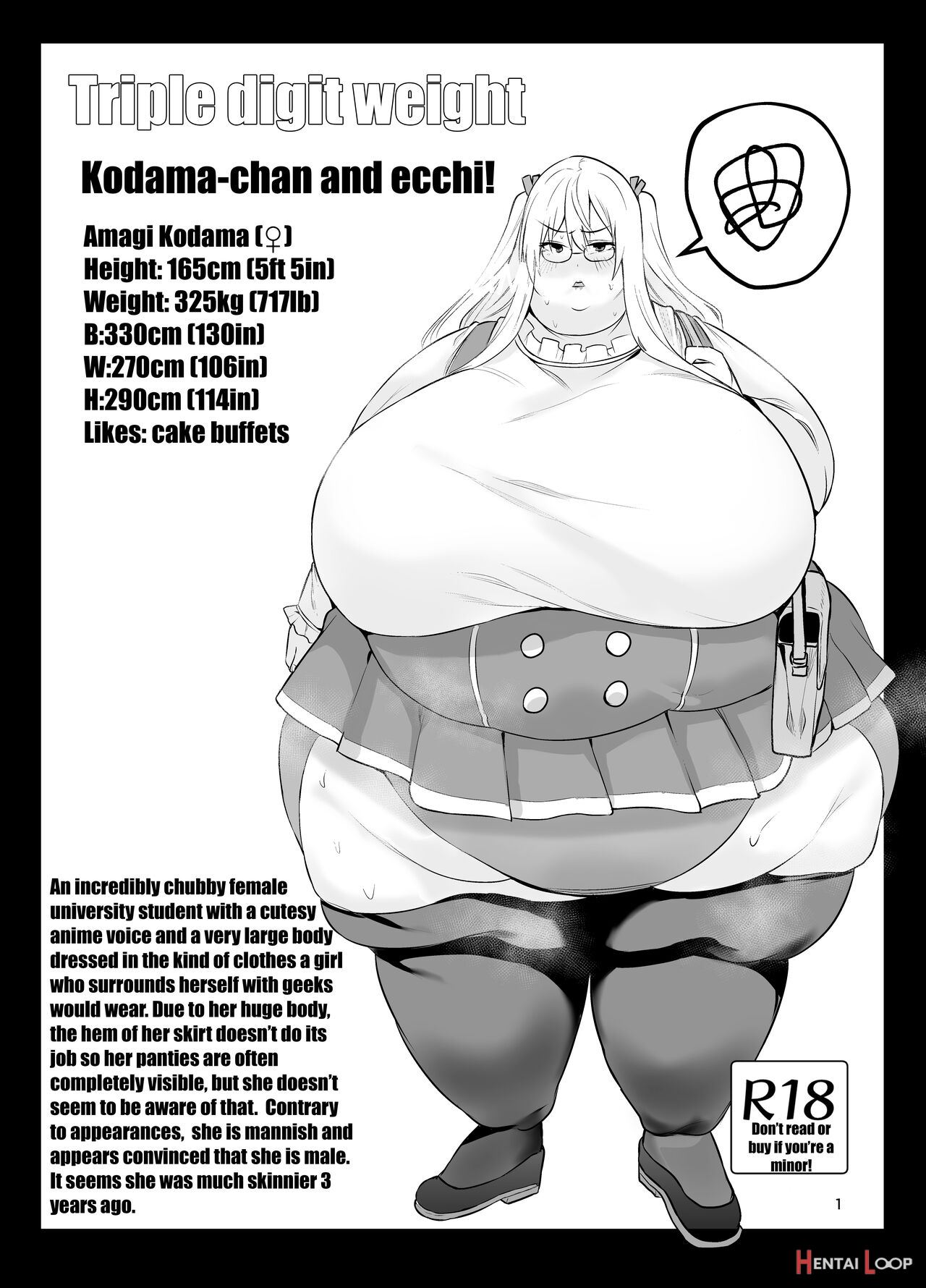 Triple Digit Weight Kodama-chan And H! page 1
