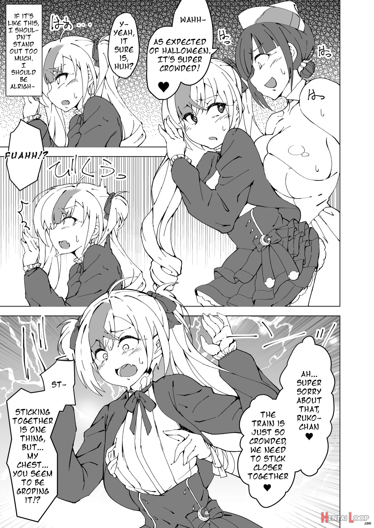 Uta X Masaru Halloween Futanari Molester Train page 14