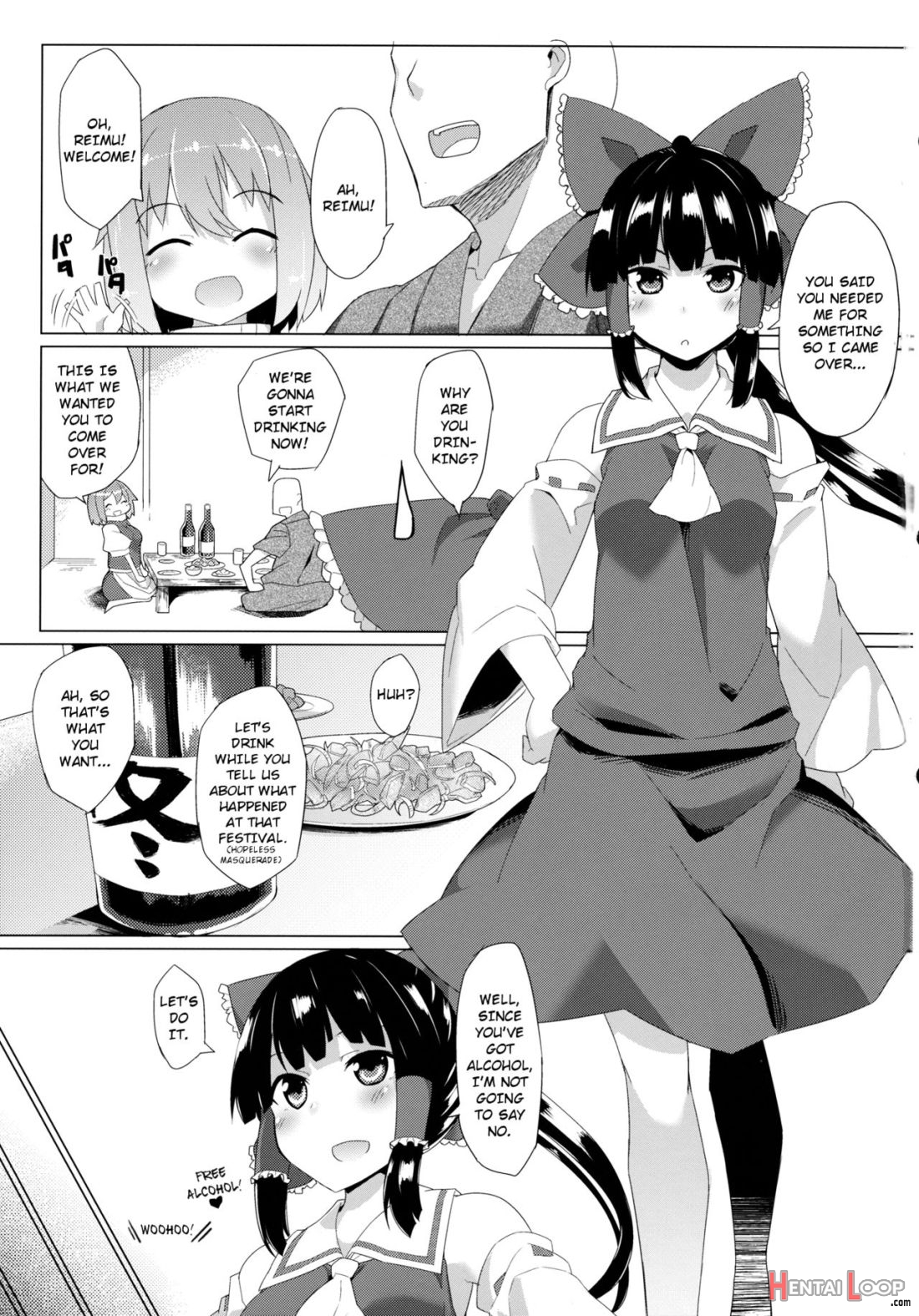 X Letty -ore To Kuromaku To Miko-san Ga Yotta Ikioi De Sanmiittai page 2