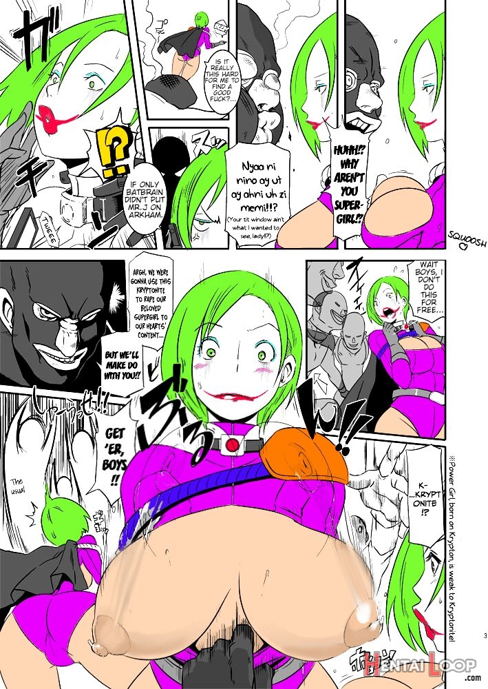 You're In A Tight Spot, Power Girl-san! The Joker's Whore Cut page 4